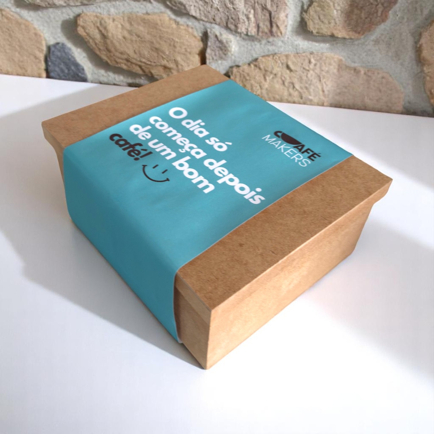 Caixa de MDF fechada com cinta Café Makers